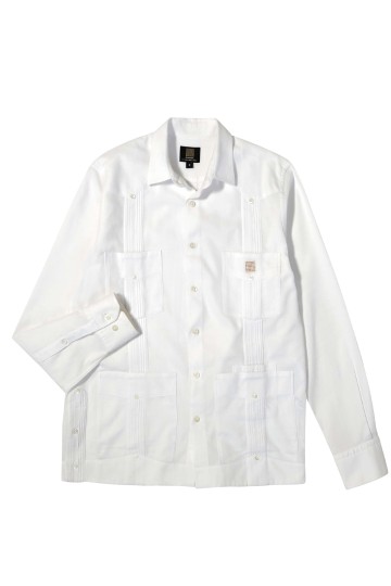 Guayabera 3.0 White Cohiba Atmosphere 100% Piquet Cotton men shirt