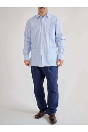 Guayabera 3.0 White Cohiba Atmosphere 100% Piquet Cotton men shirt