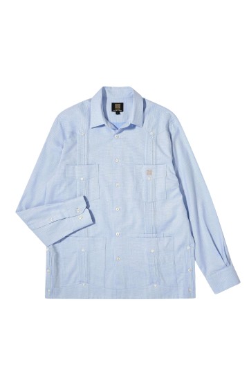 Guayabera 3.0 White Cohiba Atmosphere 100% Piquet Cotton men's shirt